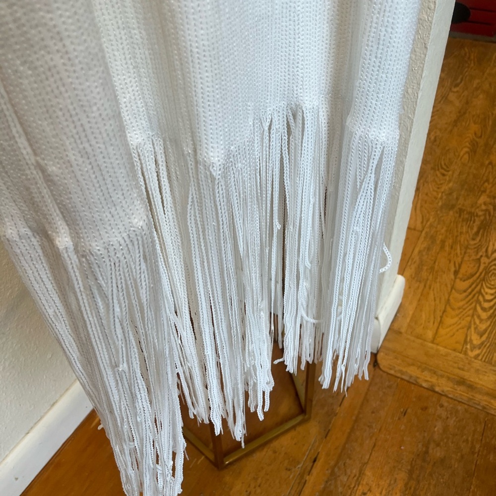 J. Crew White Sequin Fringe Shift Dress - Picture 5 of 7